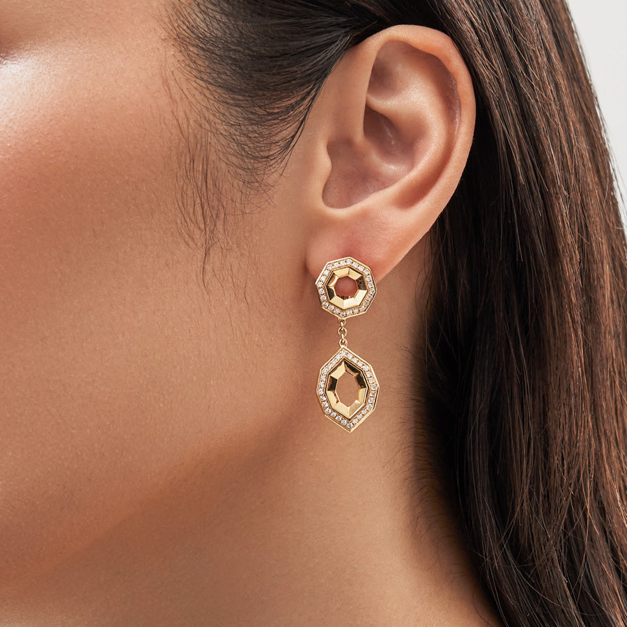 Gold earrings