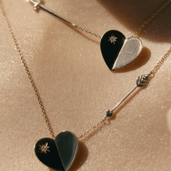 gold heart necklace for women UAE