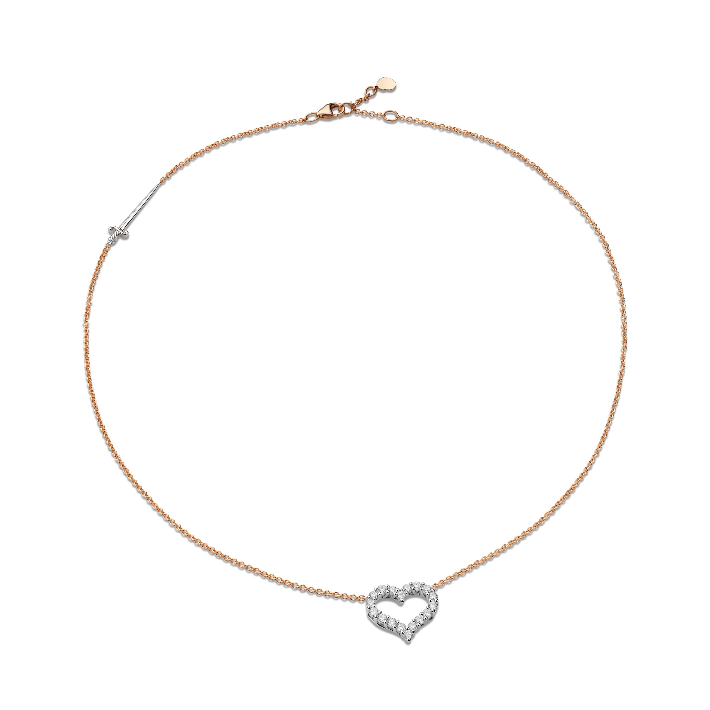Hiam Gafla Signature Diamond Necklace, Sword Motif