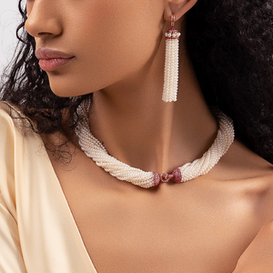 Bahar Gafla Collar Necklace, Ruby