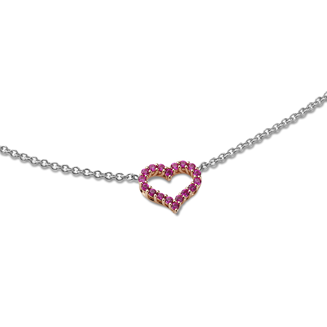 Hiam Gafla Mini Ruby Necklace, Arrow Motif