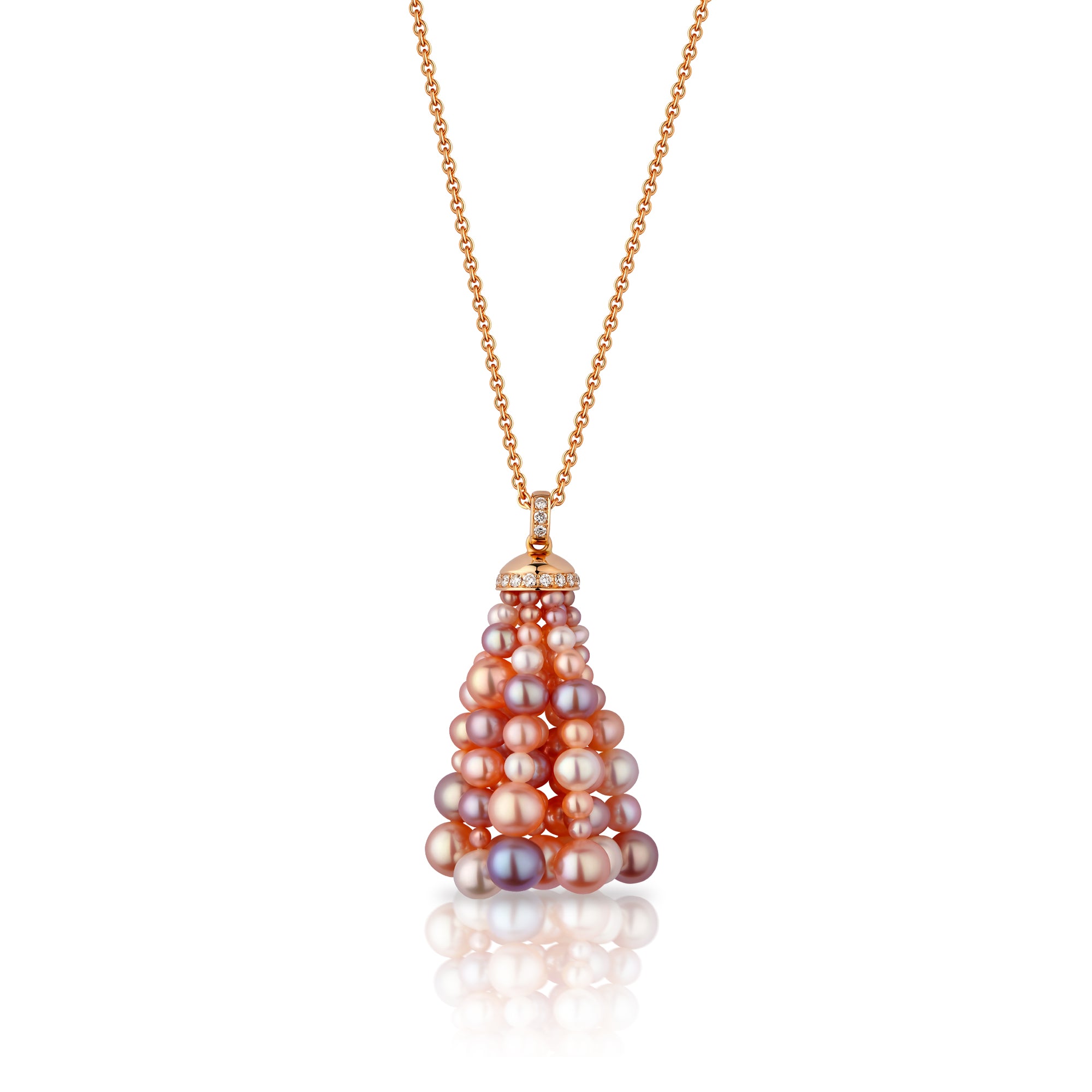Bahar Gafla Necklace, Small 
#metal_rose-gold