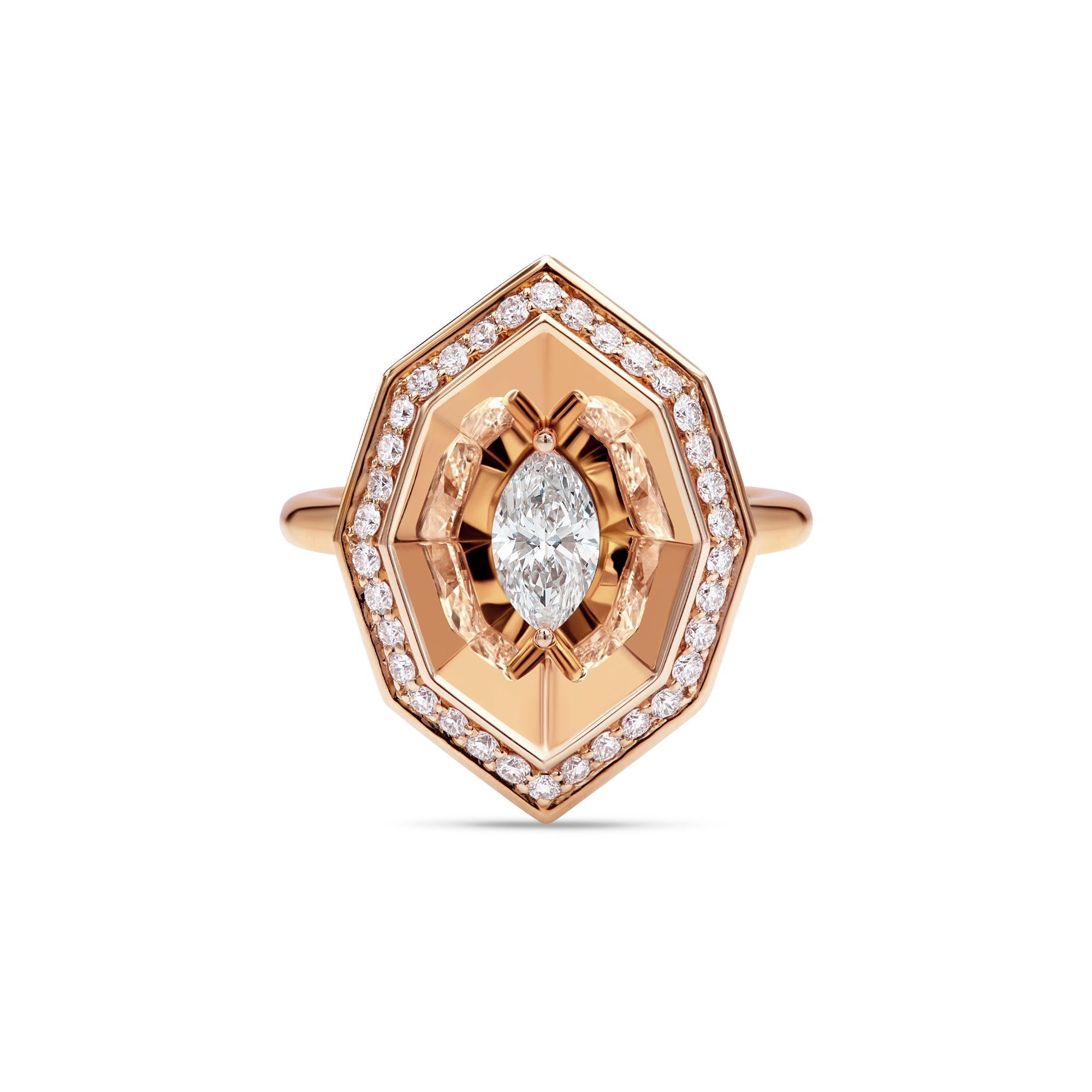 Thumani Gafla Marquise Ring, Diamonds